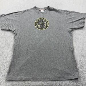 VTG IRONHEAD Hockey Graphic T Shirt Mens M Gray Toe To Toe Tough Athletic